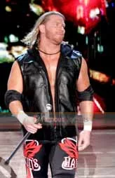 WWE Curt Hawkins Hooded Black Leather Vest