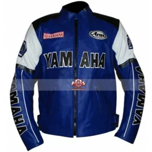 Yamaha Blue and White Motorcycle Racing Jacket