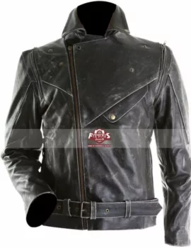 Brando Motorcycle Black Distressed Leather Jacket