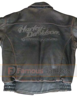 Harley Davidson Distressed Brown Leather Billings Jacket