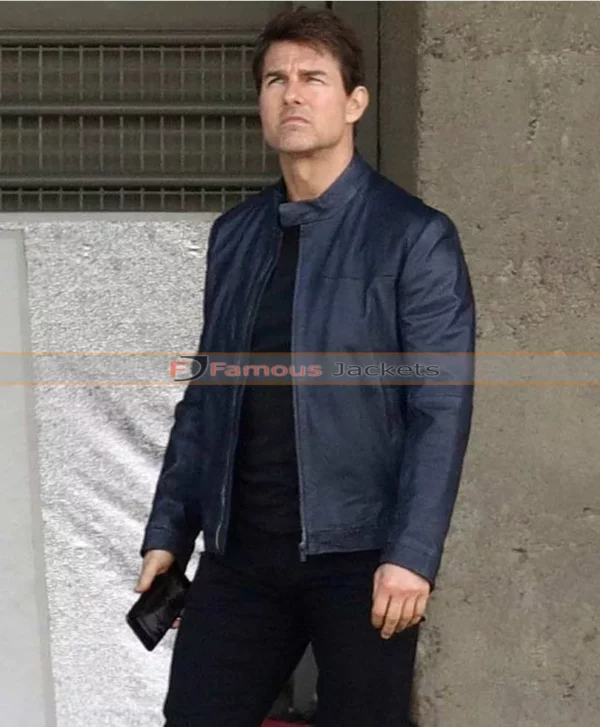 Ethan Hunt Mission Impossible 6 Tom Cruise Biker Leather Jacket