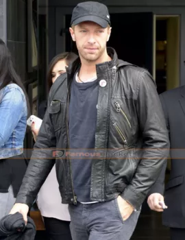 Coldplay Chris Martin Biker Leather Jacket