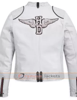 HD Harley-Davidson White Cottonwood Women Leather Jacket