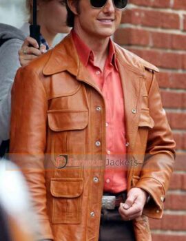 Mena Movie Tom Cruise (Barry Seal) Trench Style Leather Jacket