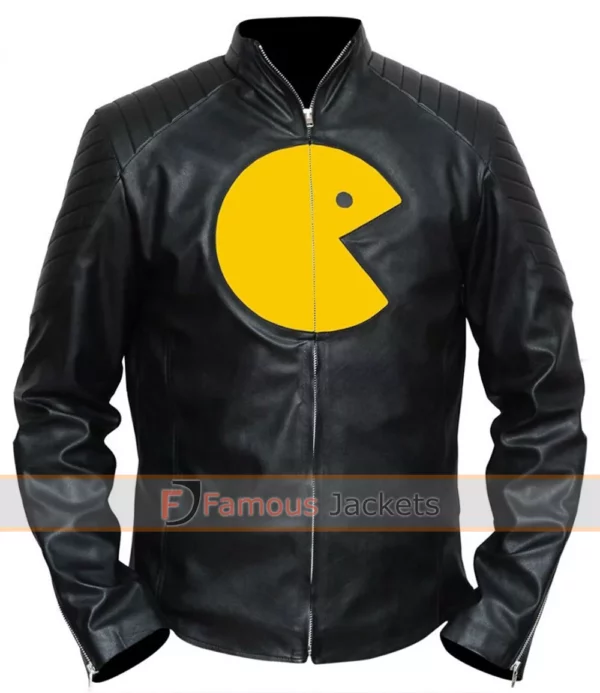 Pac-Man Black Leather Jacket