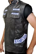 Sons Of Anarchy Jax Teller Motorcycle Leather Vest UK