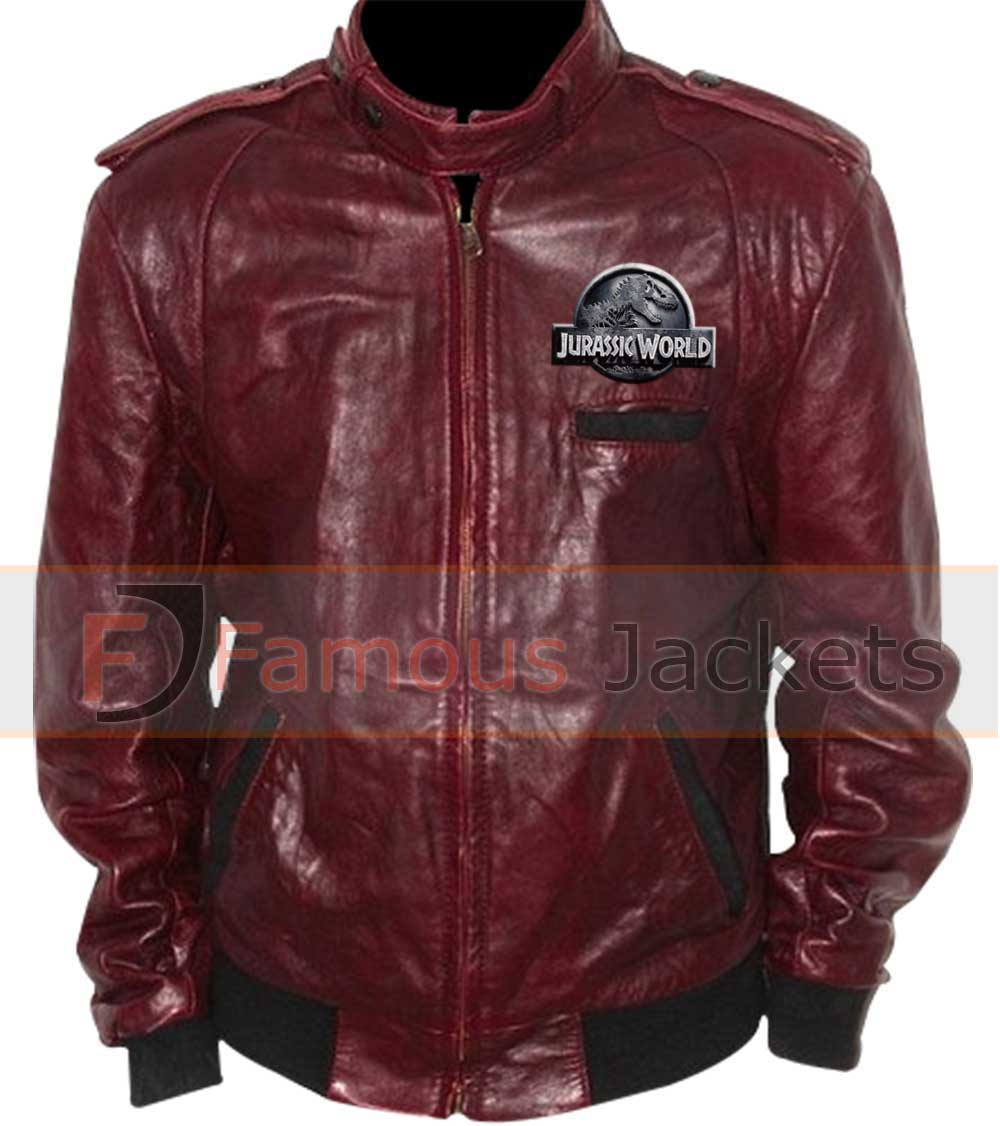 Jurassic World Patch Designer Bomber Leather Jacket