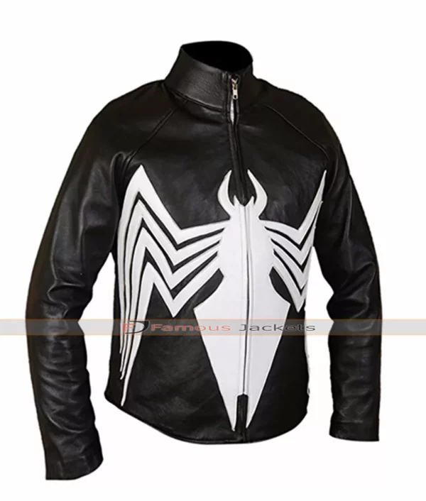 Tom Hardy Venom Eddie Broke Black Leather Jacket