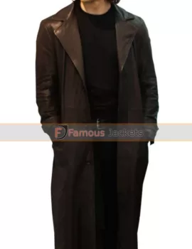 Dimitri Belikov Brown Leather Trench Coat