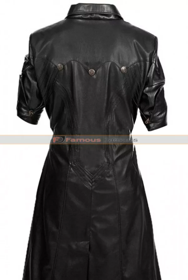 Devil May Cry 4 Dante Black Trench Leather Coat