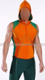 Aquaman Smallville Hoodie Costume Leather Vest