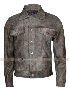 Mens Maverick Rustic Distressed Leather Jacket