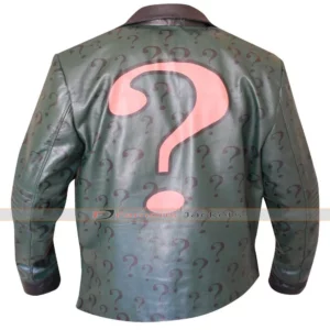 Batman Arkham City Riddler Costume Leather Jacket