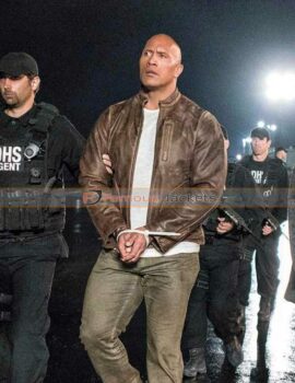 Dwayne Johnson (Davis Okoye) Rampage Distressed Leather Jacket
