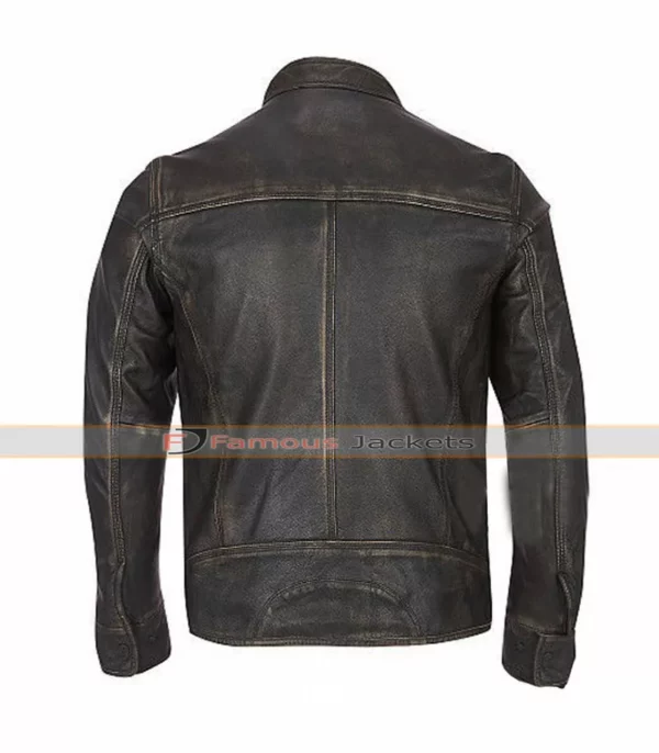 Rivet Faded Arrow Black Leather Jacket