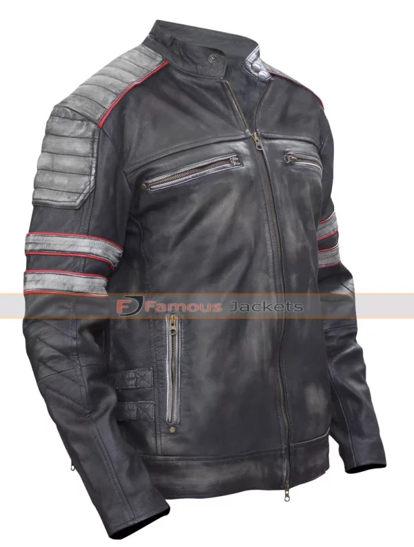 Vintage Retro Motorcycle Leather Jacket